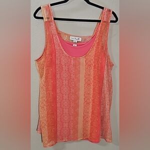 Simply Noelle Layered Sleeveless Top Size L/XL (12 - 14)